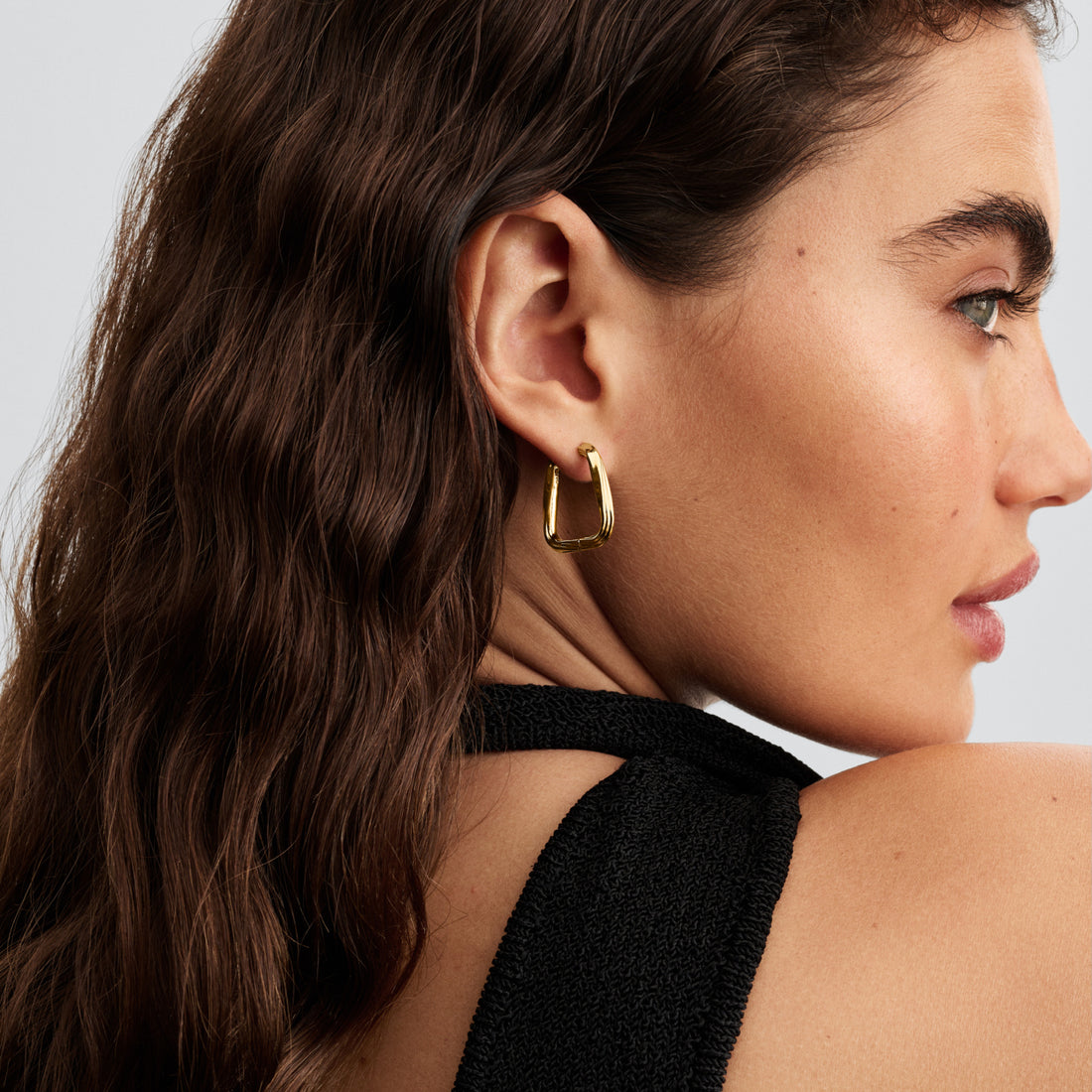 Twisted 14K Gold-Plated Hoop Earrings