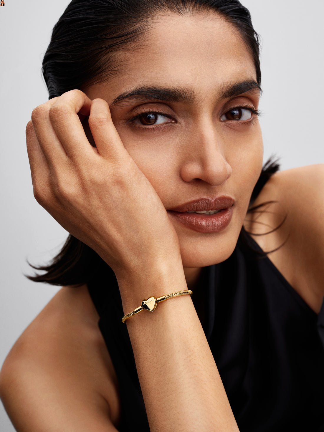 Twisted Snake Chain 14K Gold-Plated Bracelet With Engravable Heart Clasp