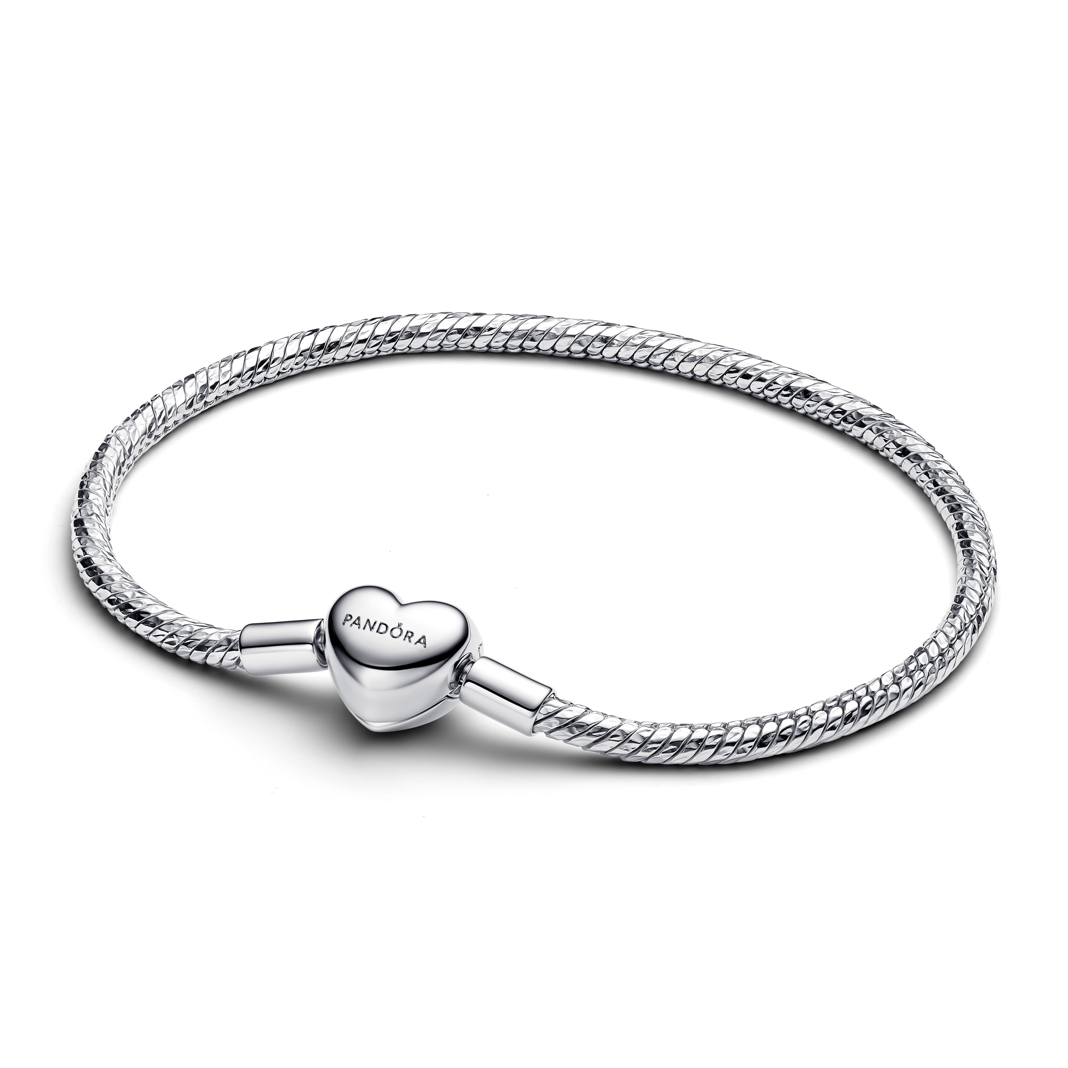 Twisted Snake Chain Sterling Silver Bracelet With Engravable Heart Clasp