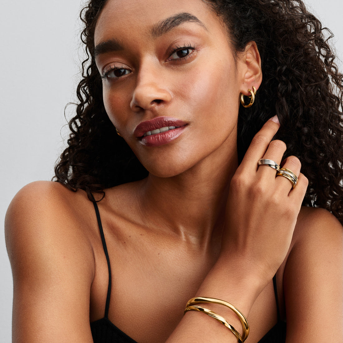 Twisted Sterling Silver Ring Set