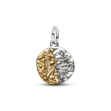 Virgo Sterling Silver And 14K Gold-Plated Medallion With Clear Cubic Zirconia