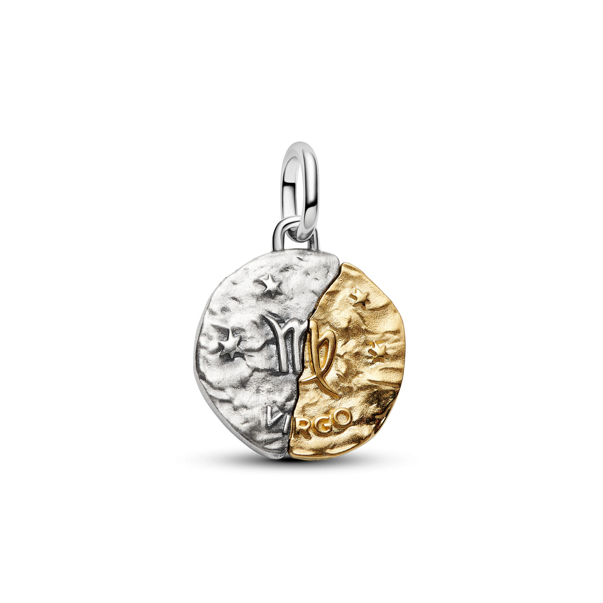 Virgo Sterling Silver And 14K Gold-Plated Medallion With Clear Cubic Zirconia