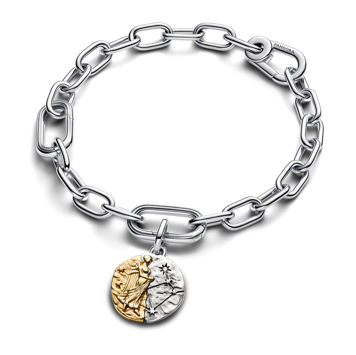 Virgo Sterling Silver And 14K Gold-Plated Medallion With Clear Cubic Zirconia