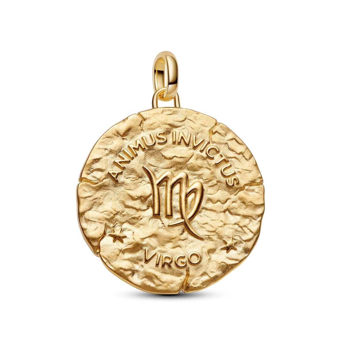 Virgo Sterling Silver And 14K Gold-Plated Medallion With Clear Cubic Zirconia