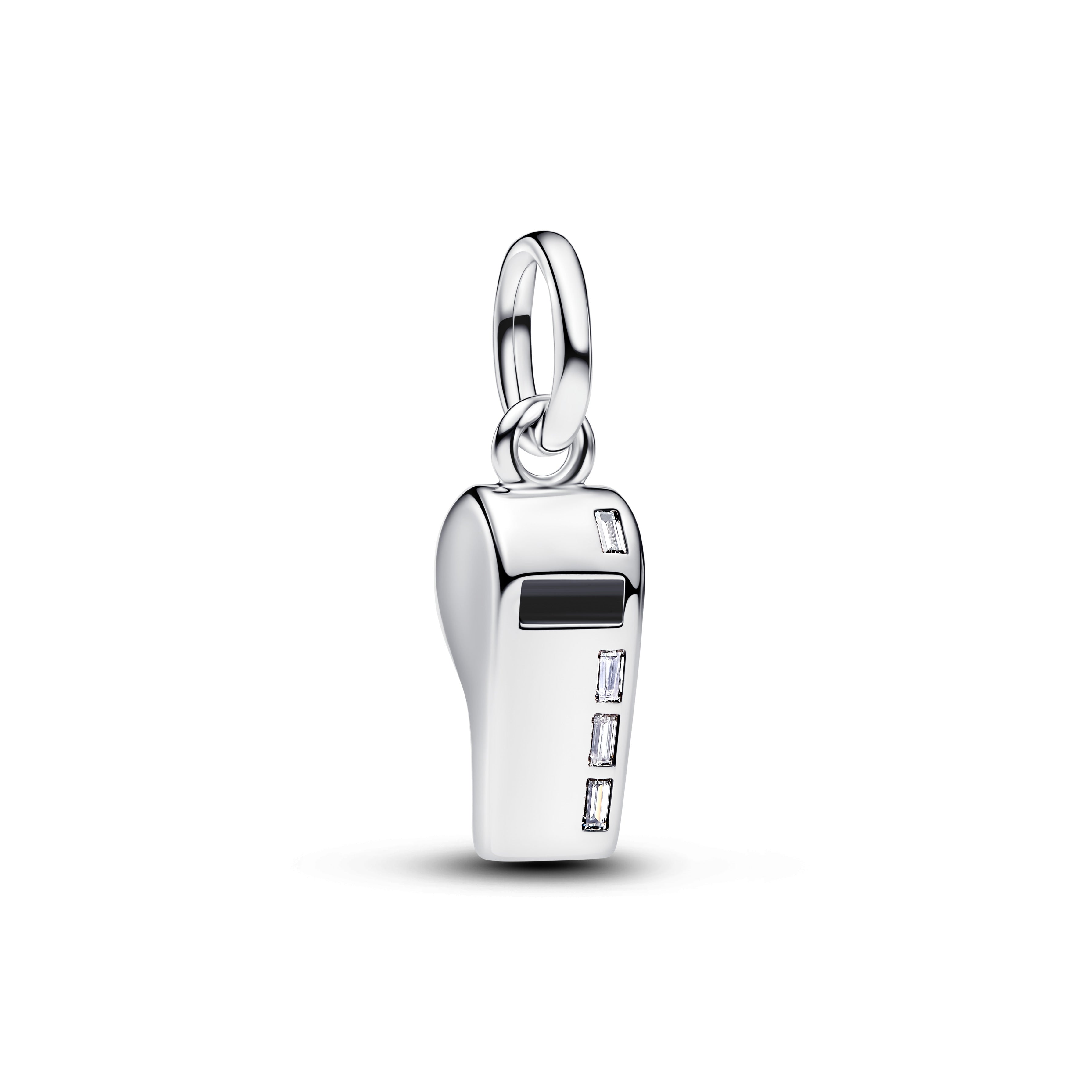Whistle Sterling Silver Dangle With Clear Cubic Zirconia