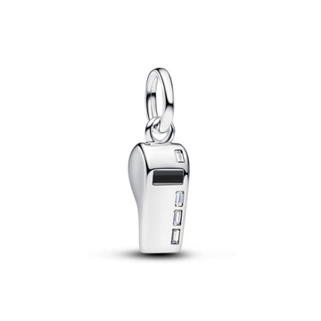 Whistle Sterling Silver Dangle With Clear Cubic Zirconia