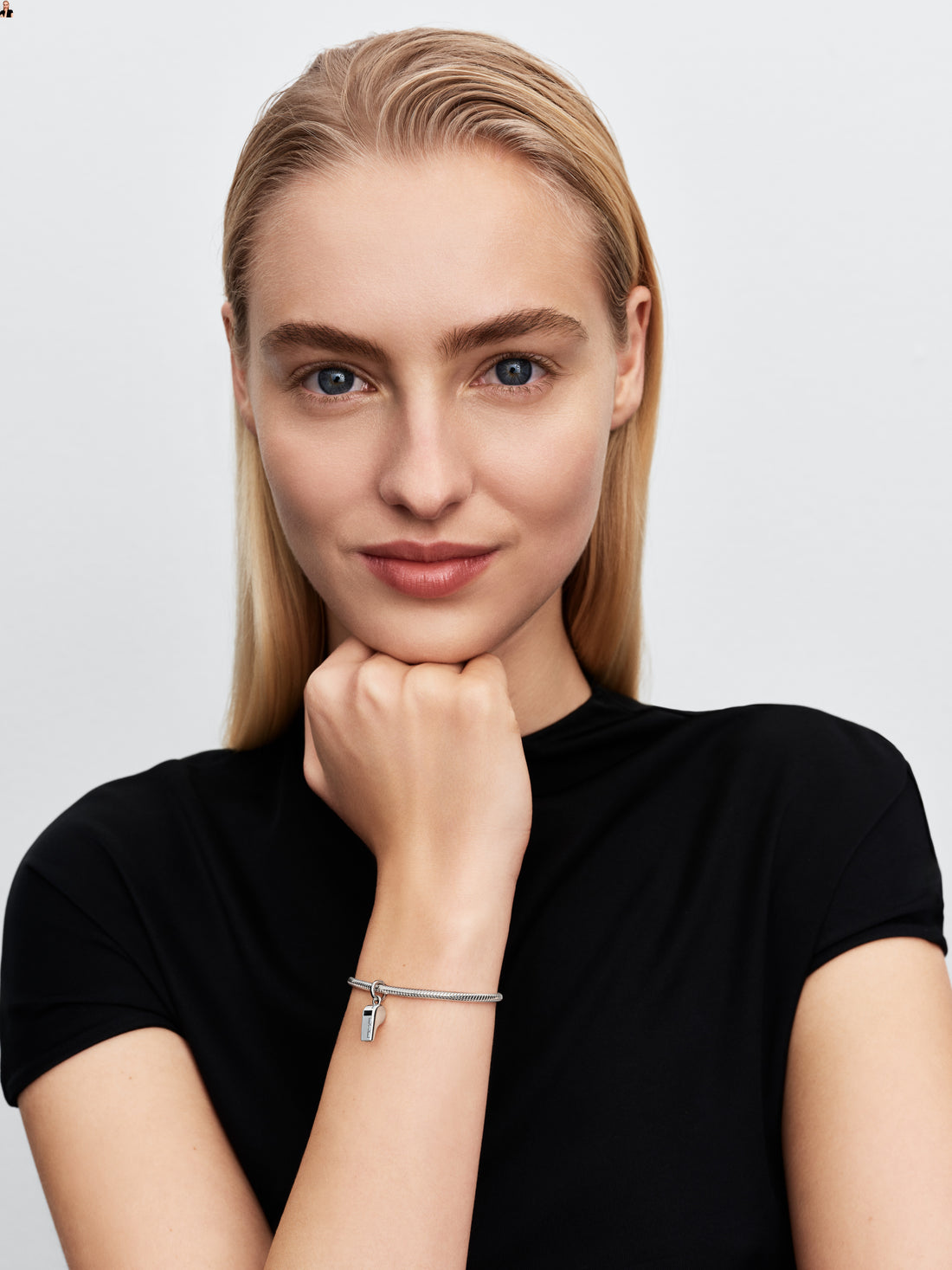 Whistle Sterling Silver Dangle With Clear Cubic Zirconia