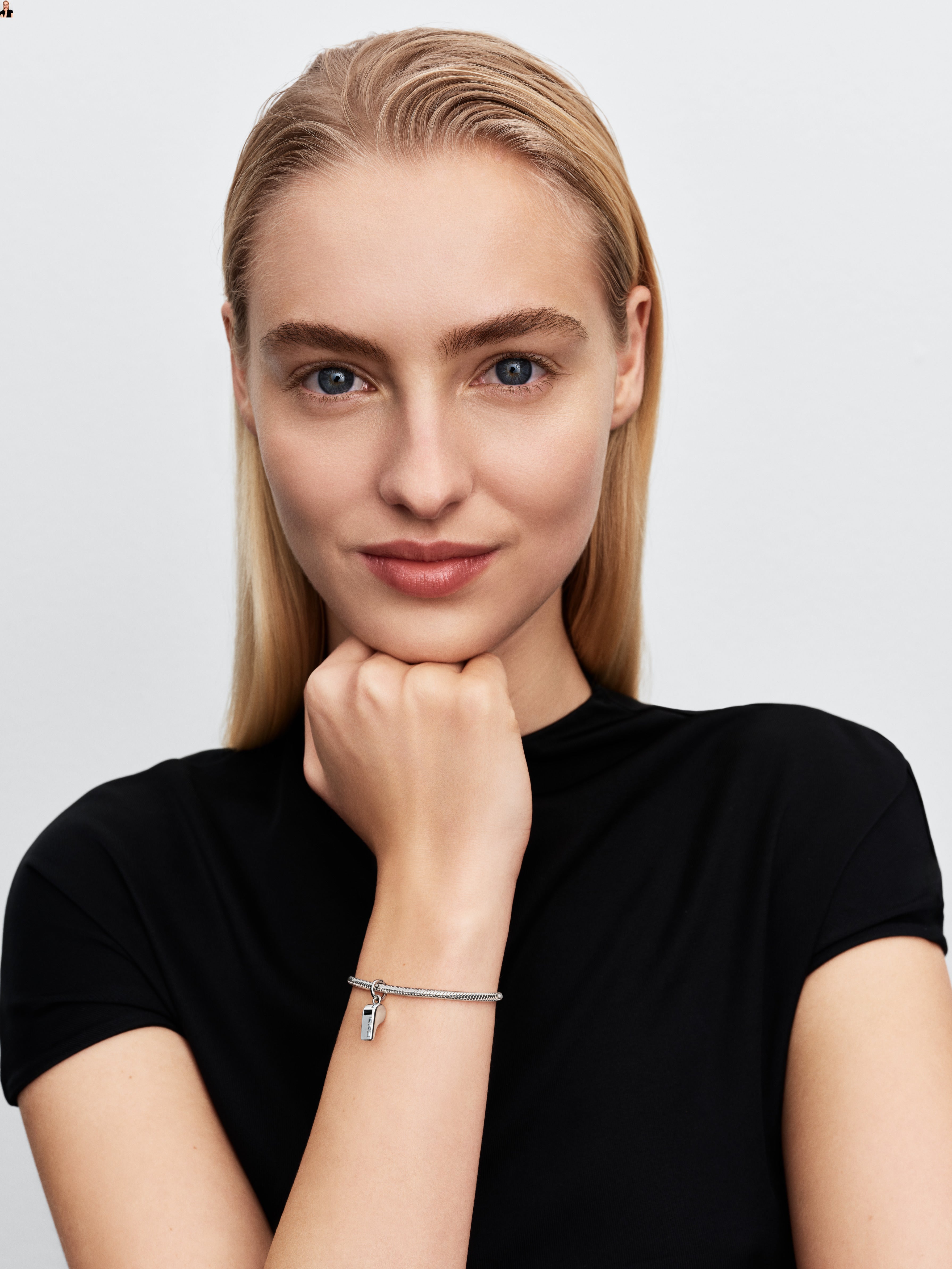 Whistle Sterling Silver Dangle With Clear Cubic Zirconia