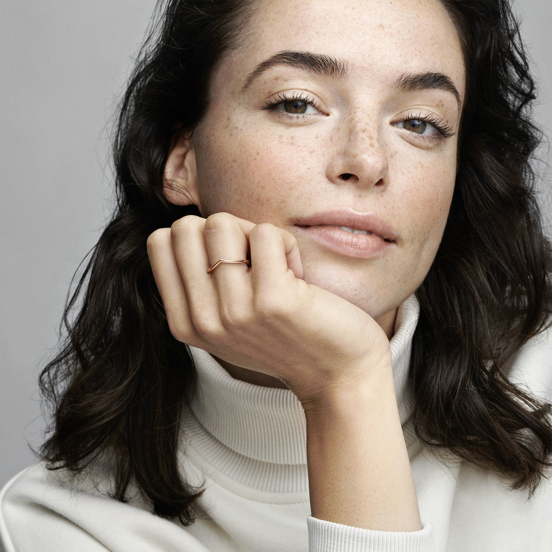 Wishbone 14K Rose Gold-Plated Ring