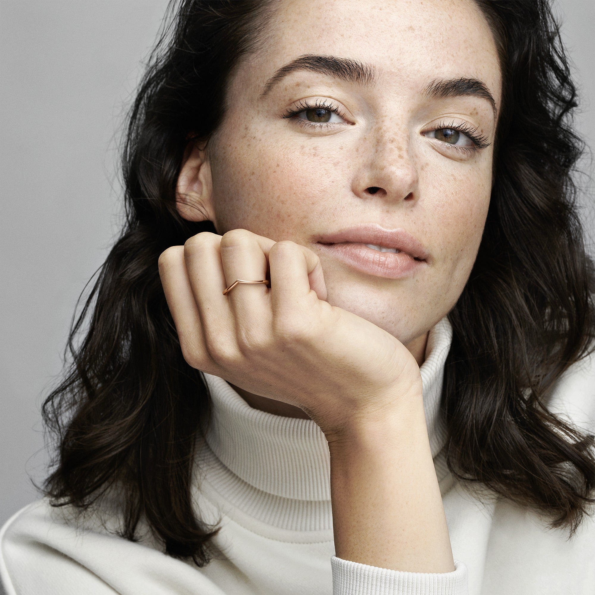 Wishbone 14K Rose Gold-Plated Ring