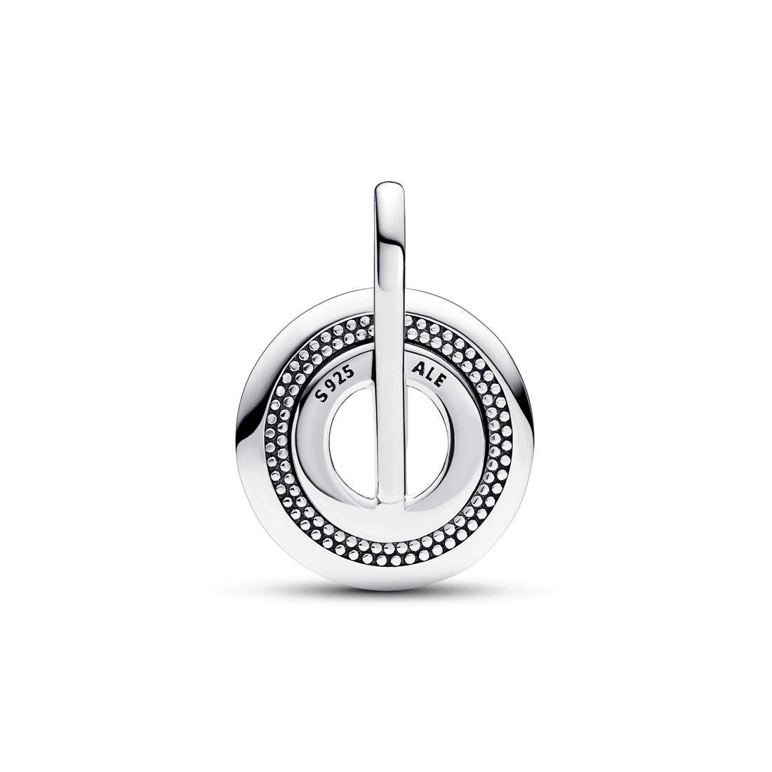 Zodiac Wheel Sterling Silver Medallion With Clear Cubic Zirconia