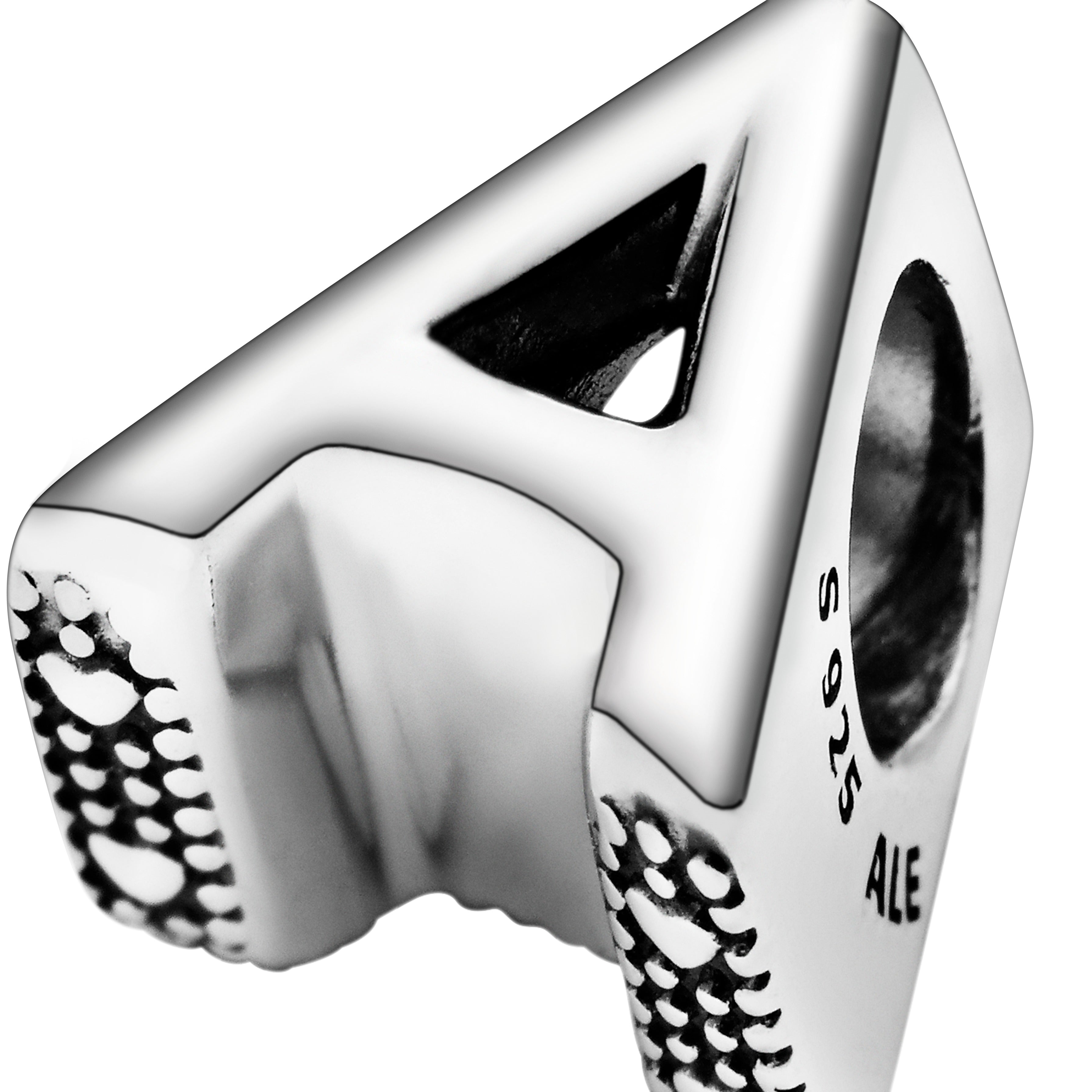 Letter A Silver Charm