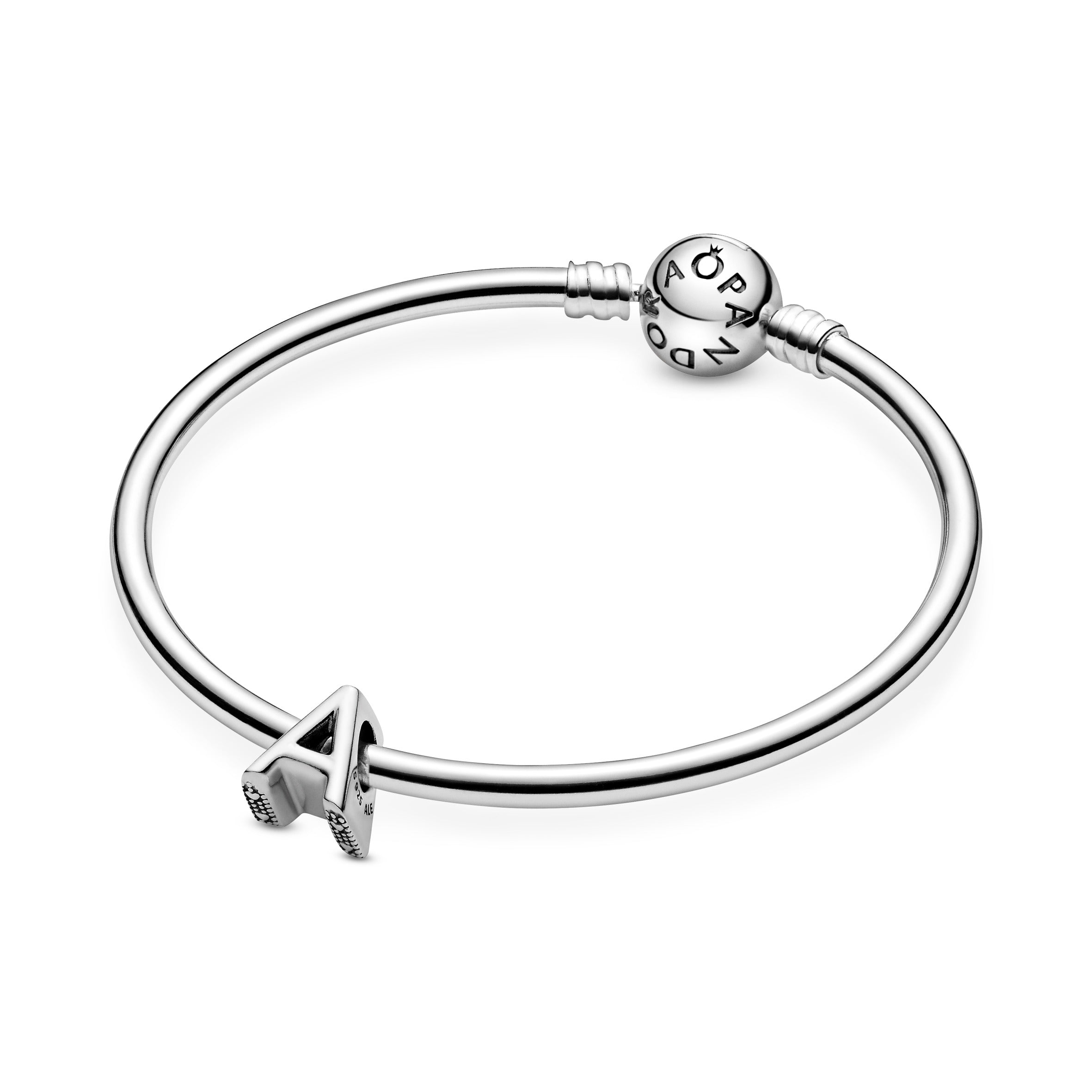 Letter A Silver Charm