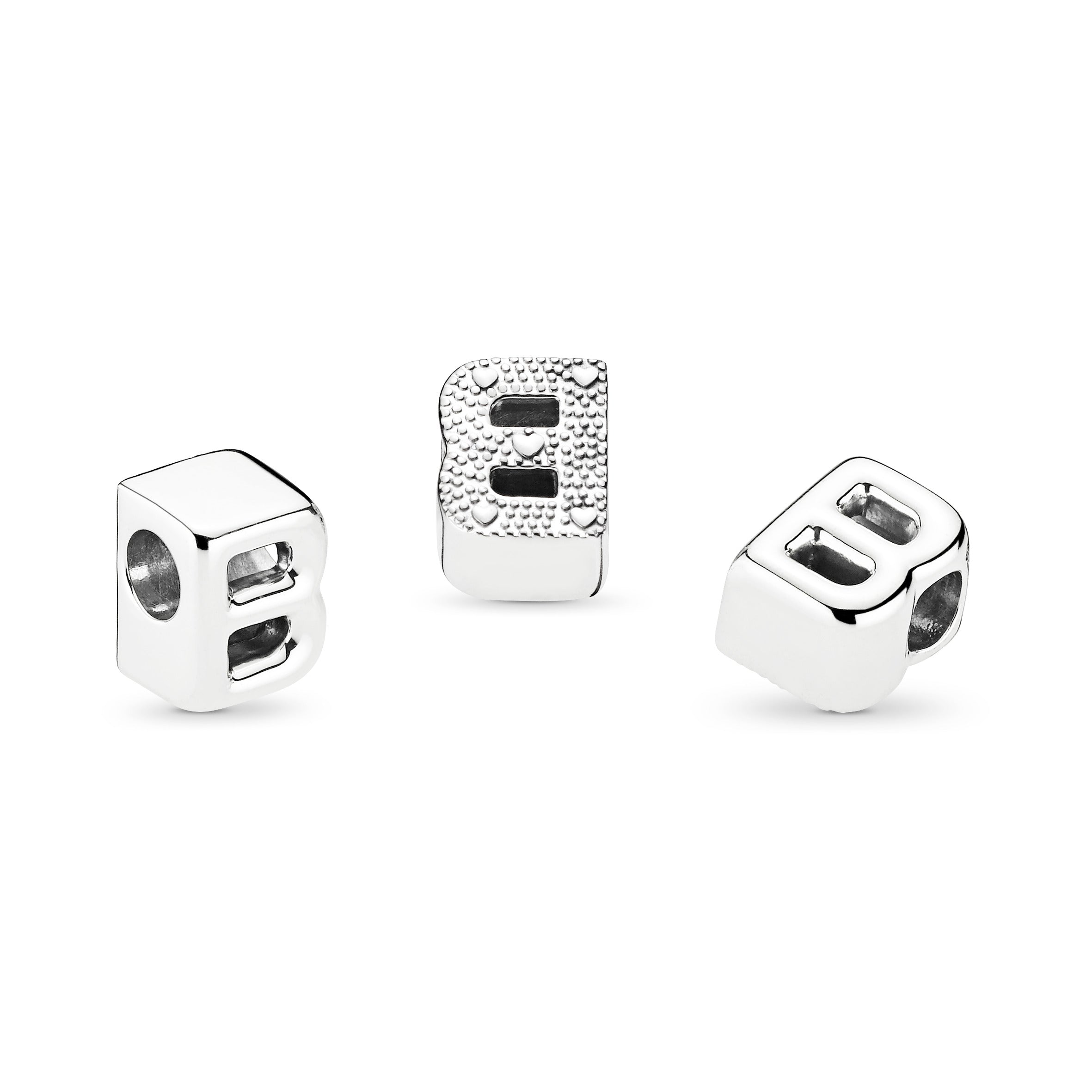 Letter B Silver Charm