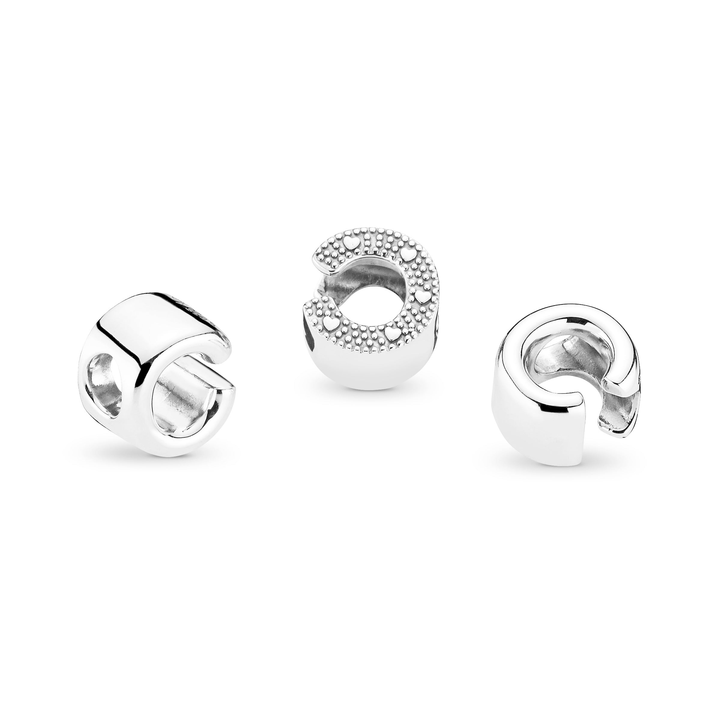 Letter C Silver Charm