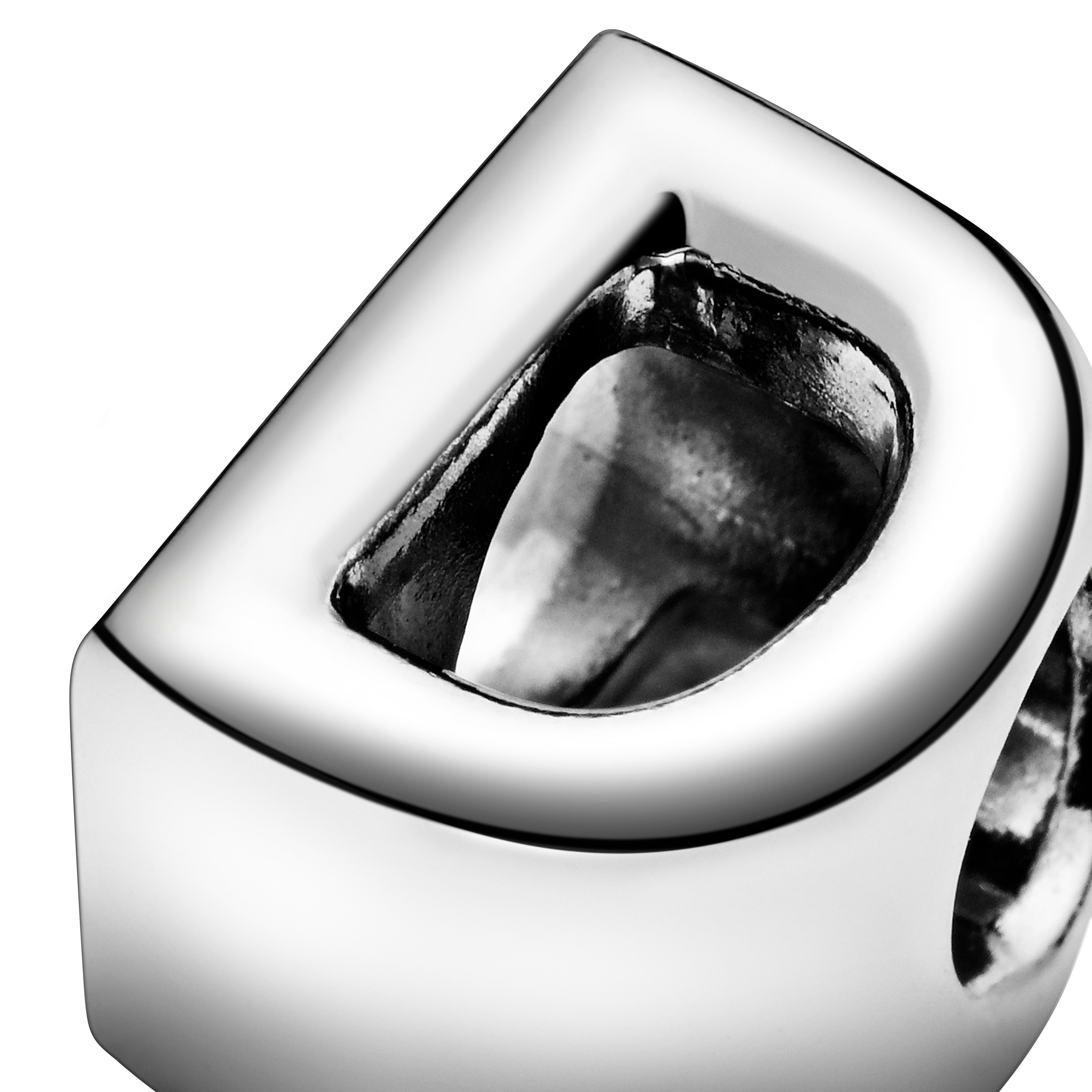 Letter D Silver Charm