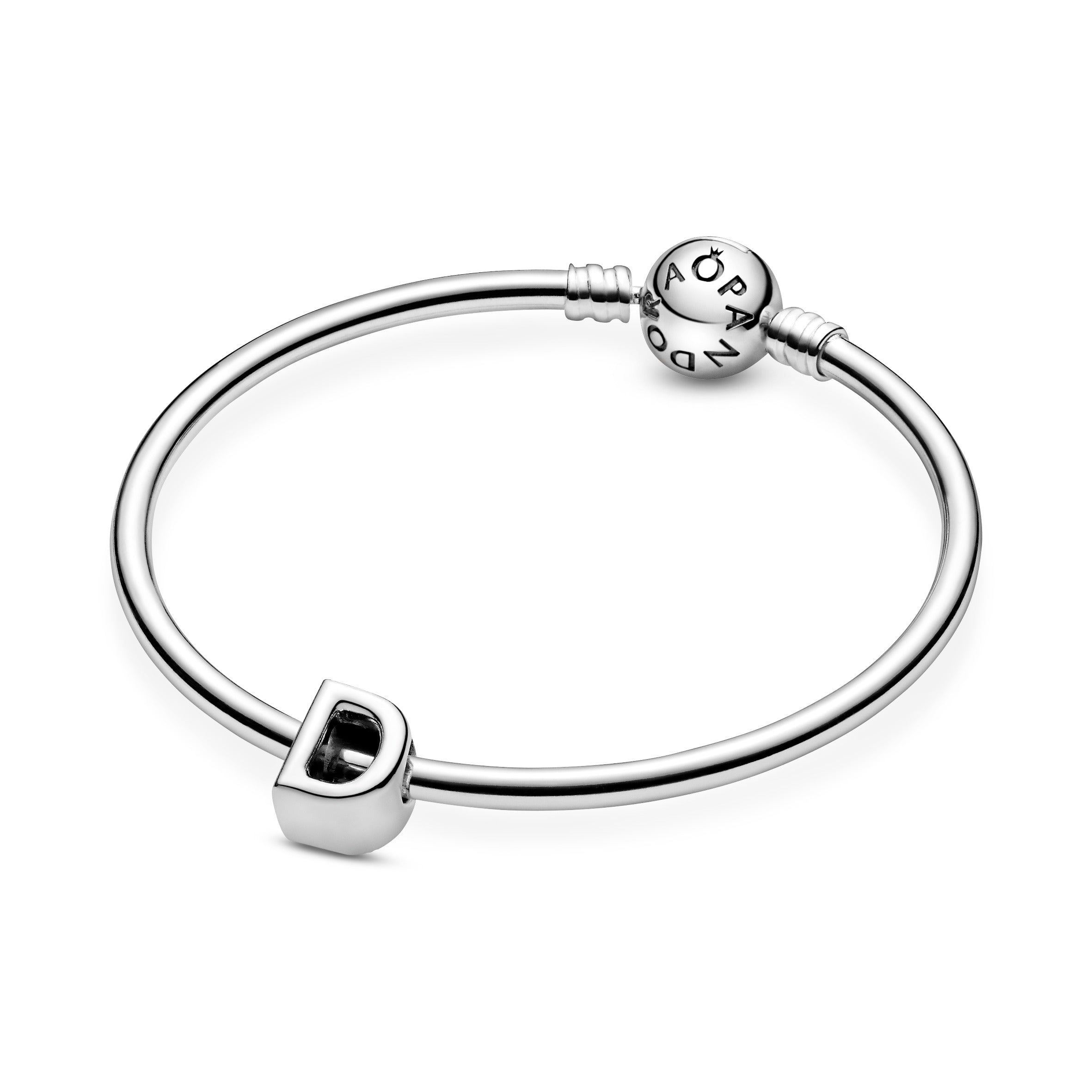 Letter D Silver Charm