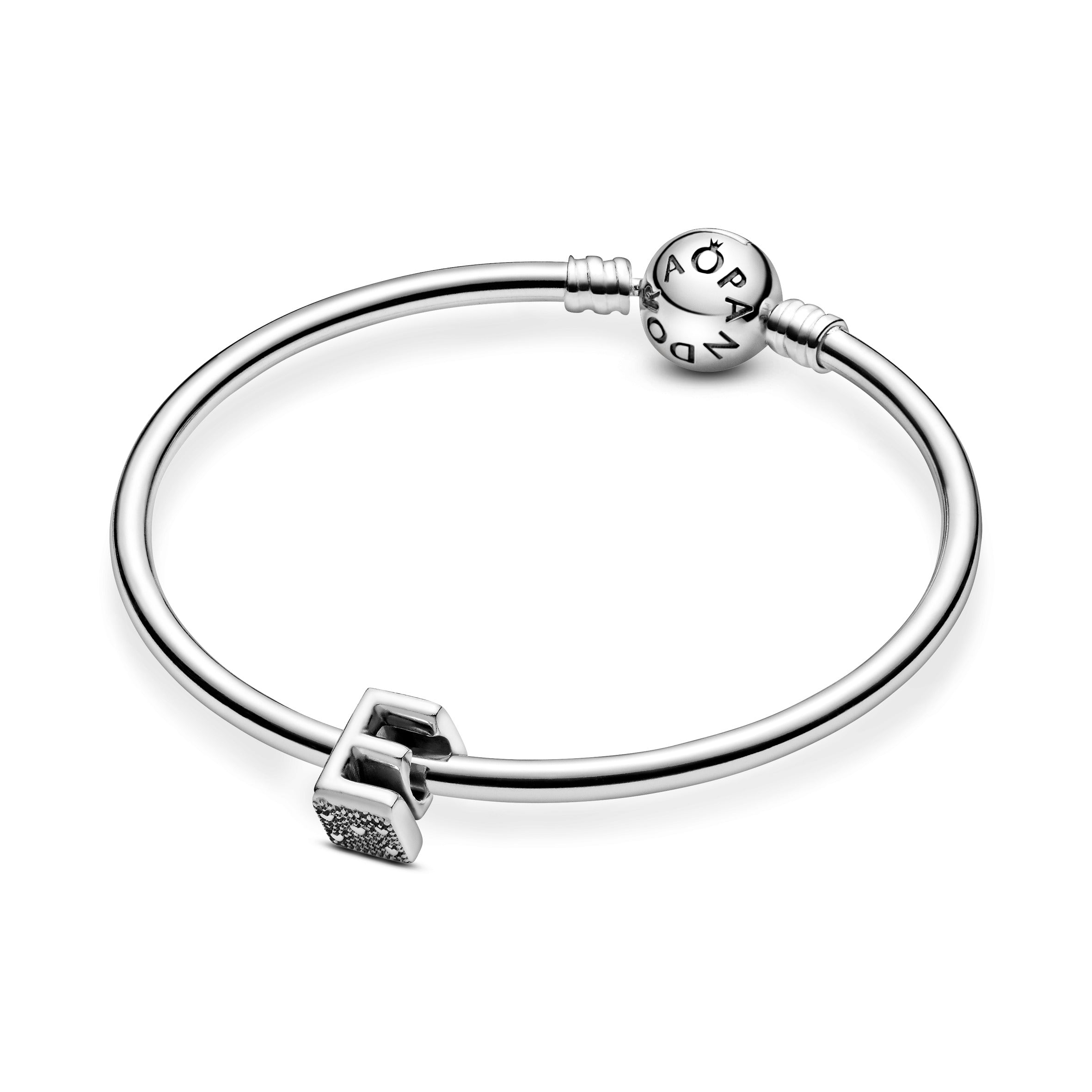 Letter E Silver Charm