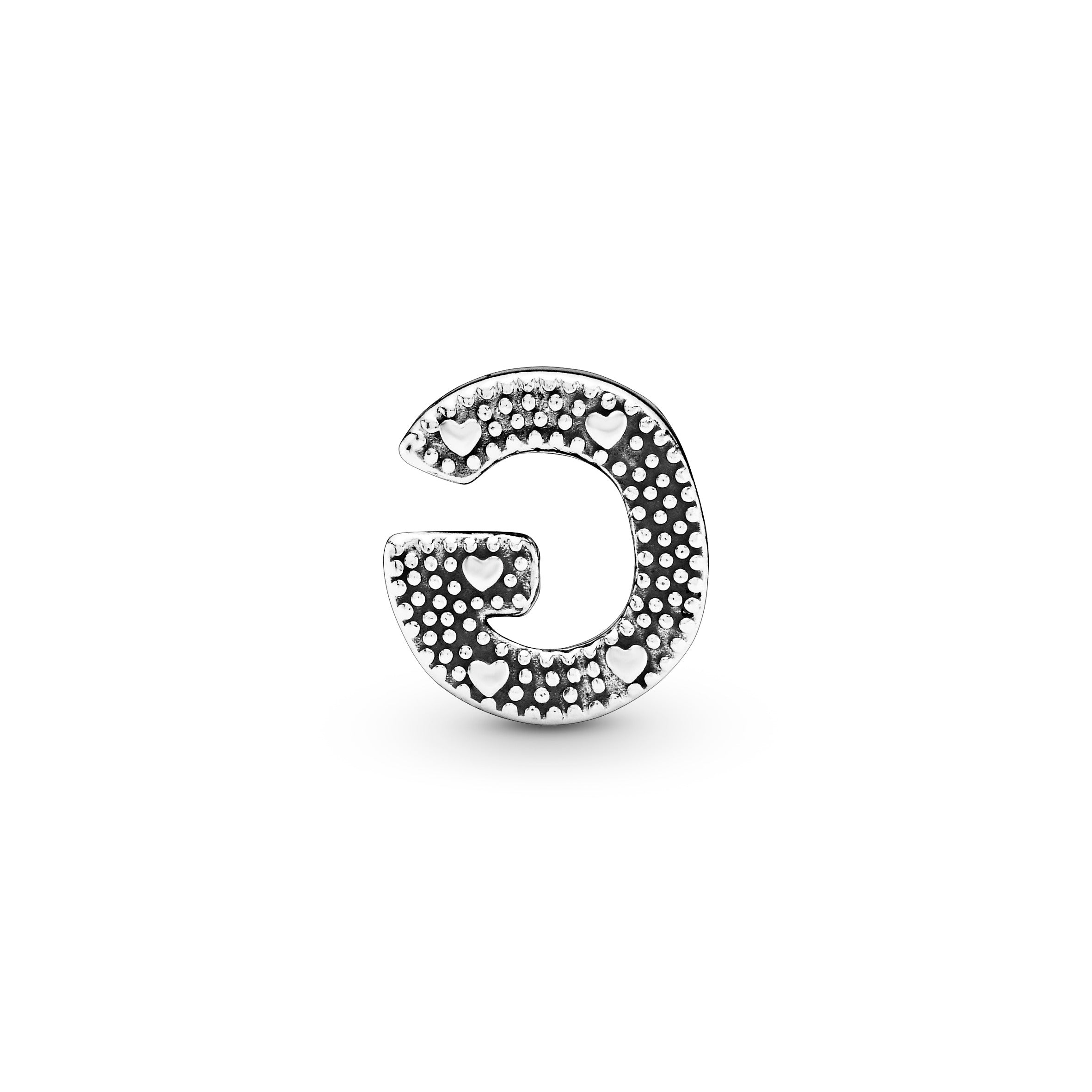 Letter G Silver Charm
