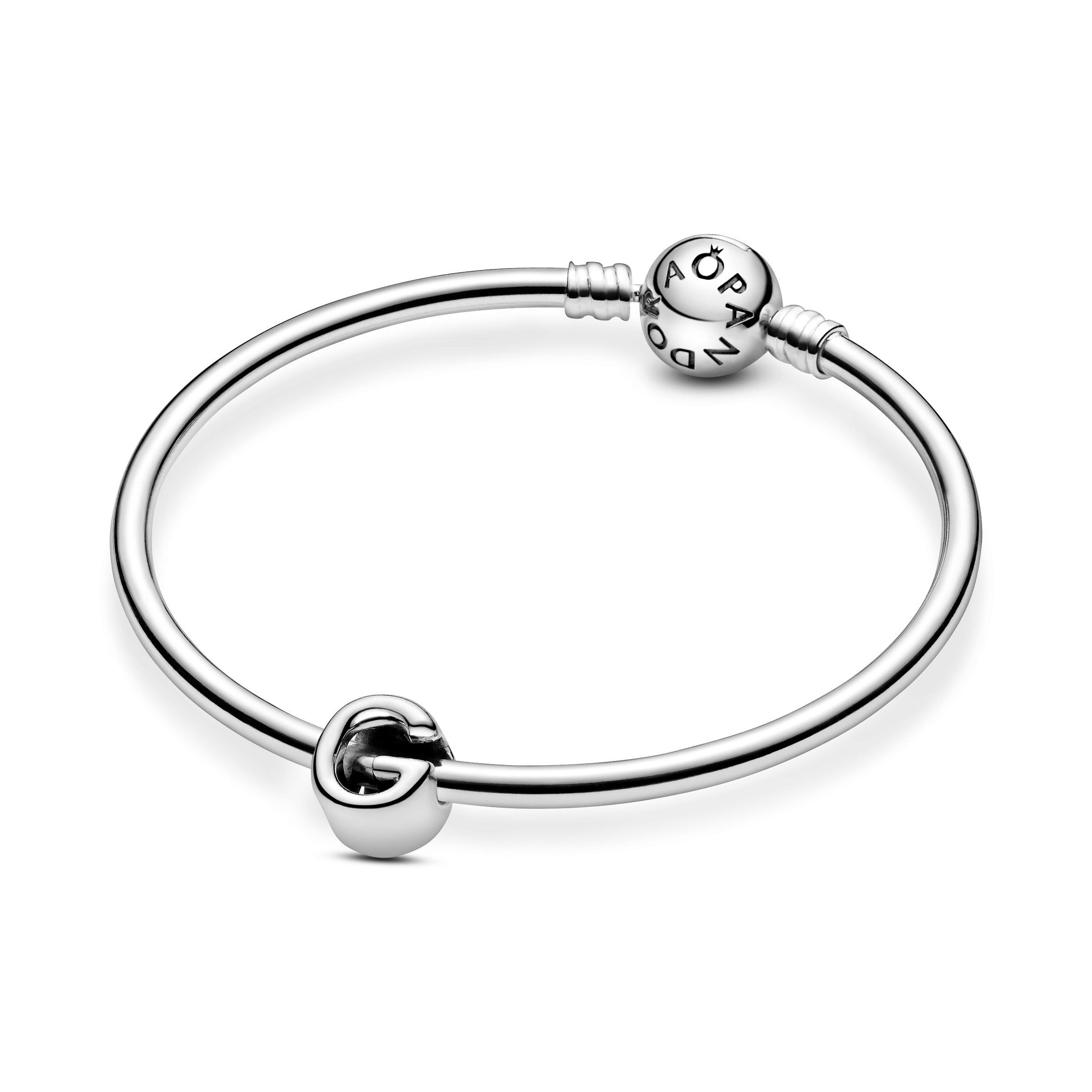 Letter G Silver Charm