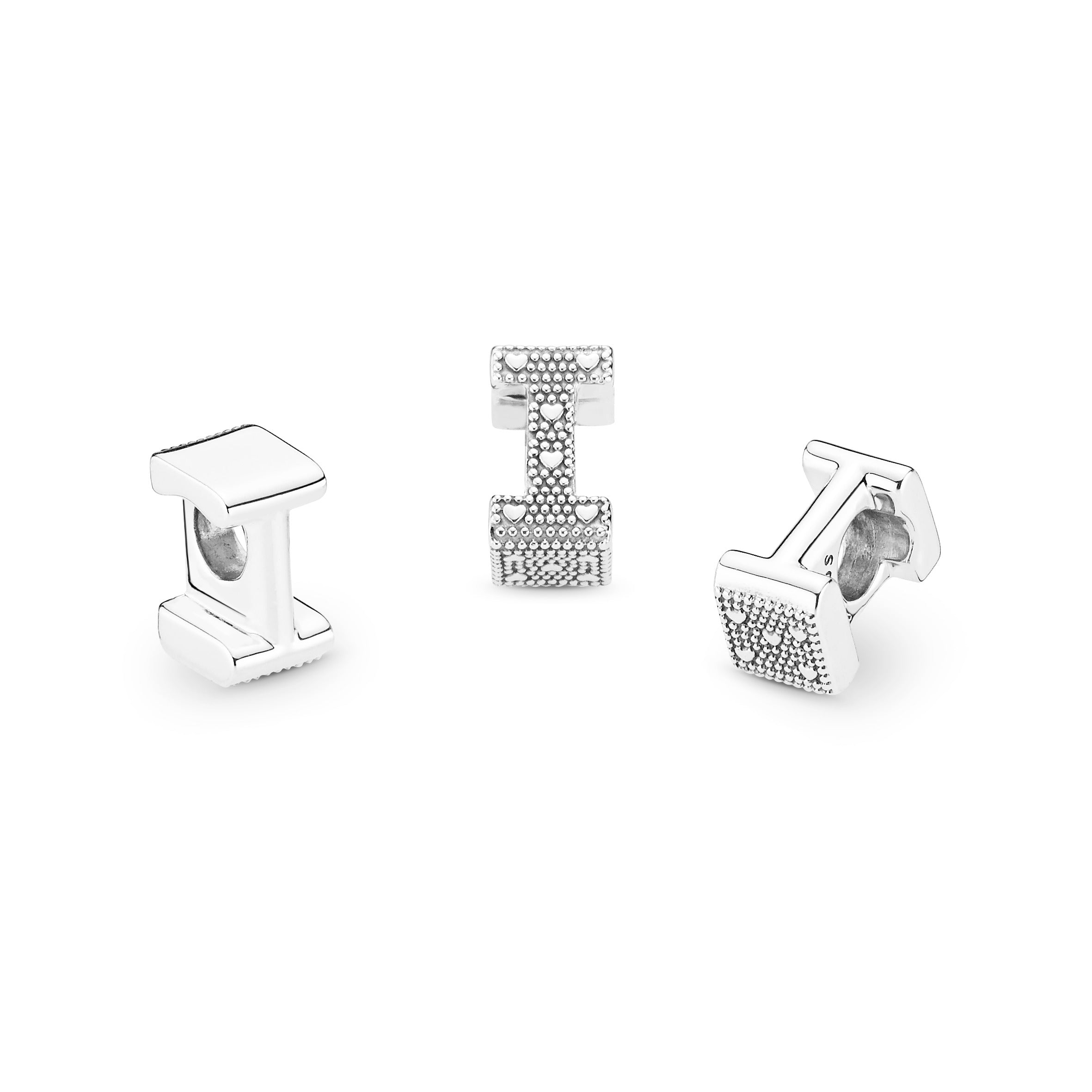 Letter I Silver Charm