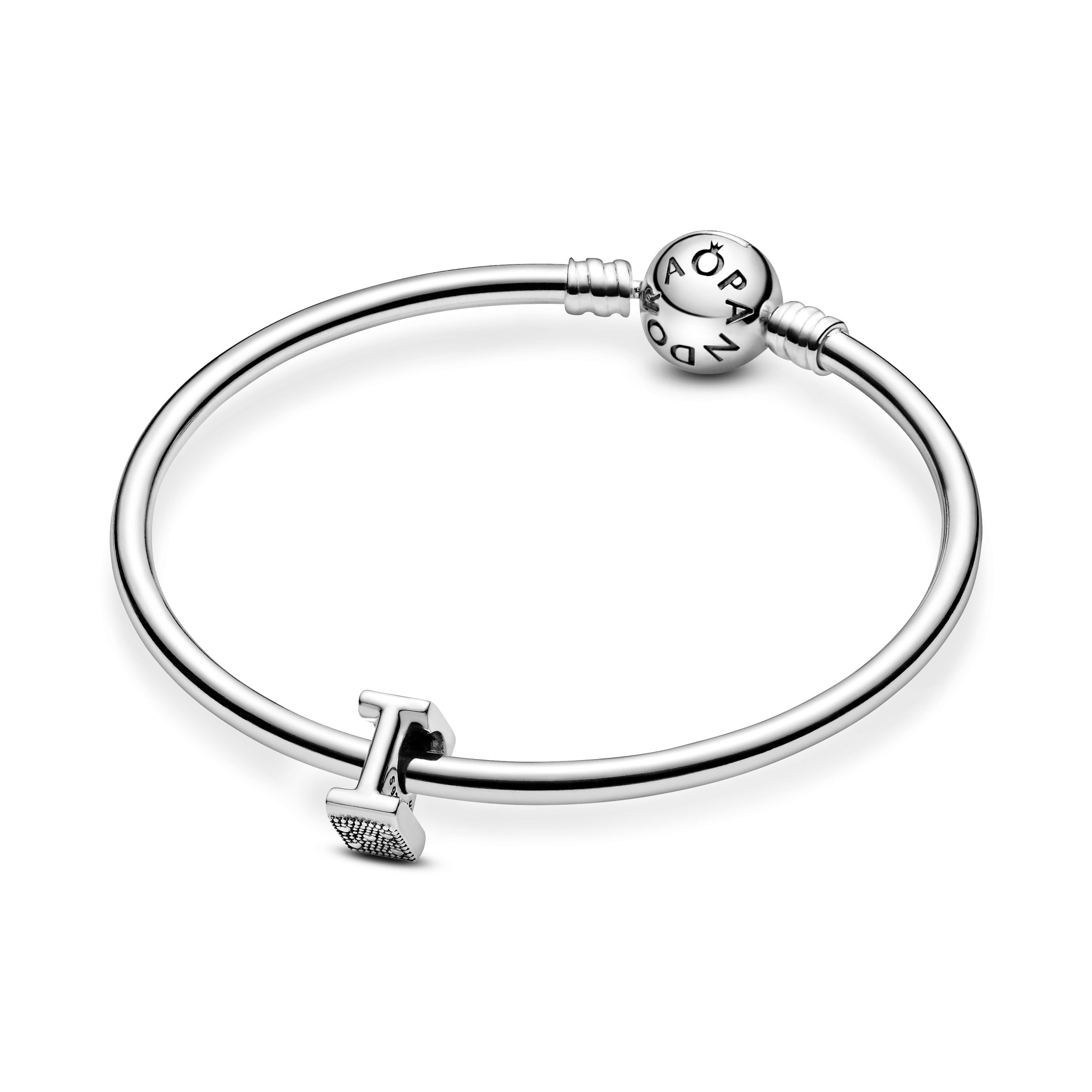 Letter I Silver Charm