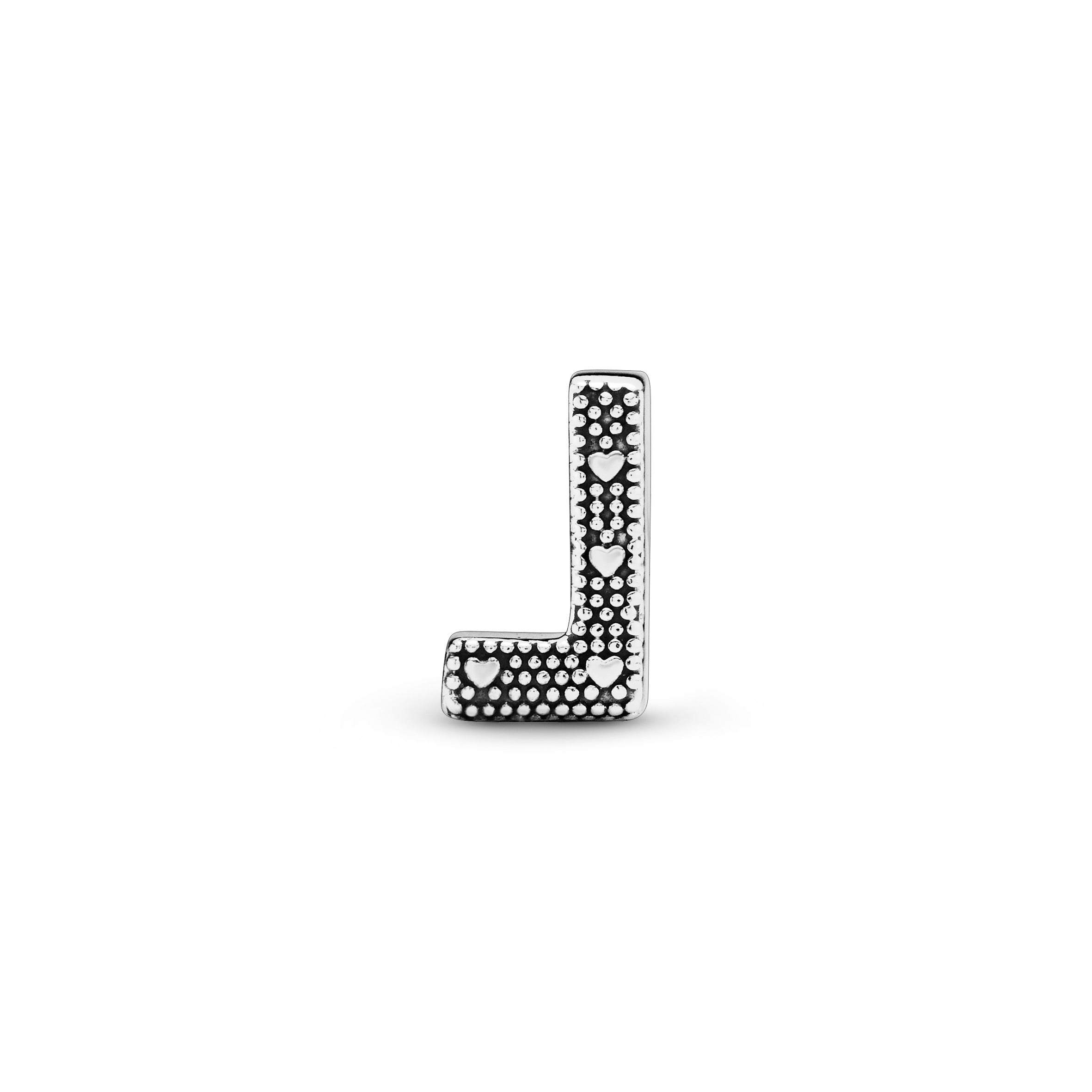 Letter L Silver Charm