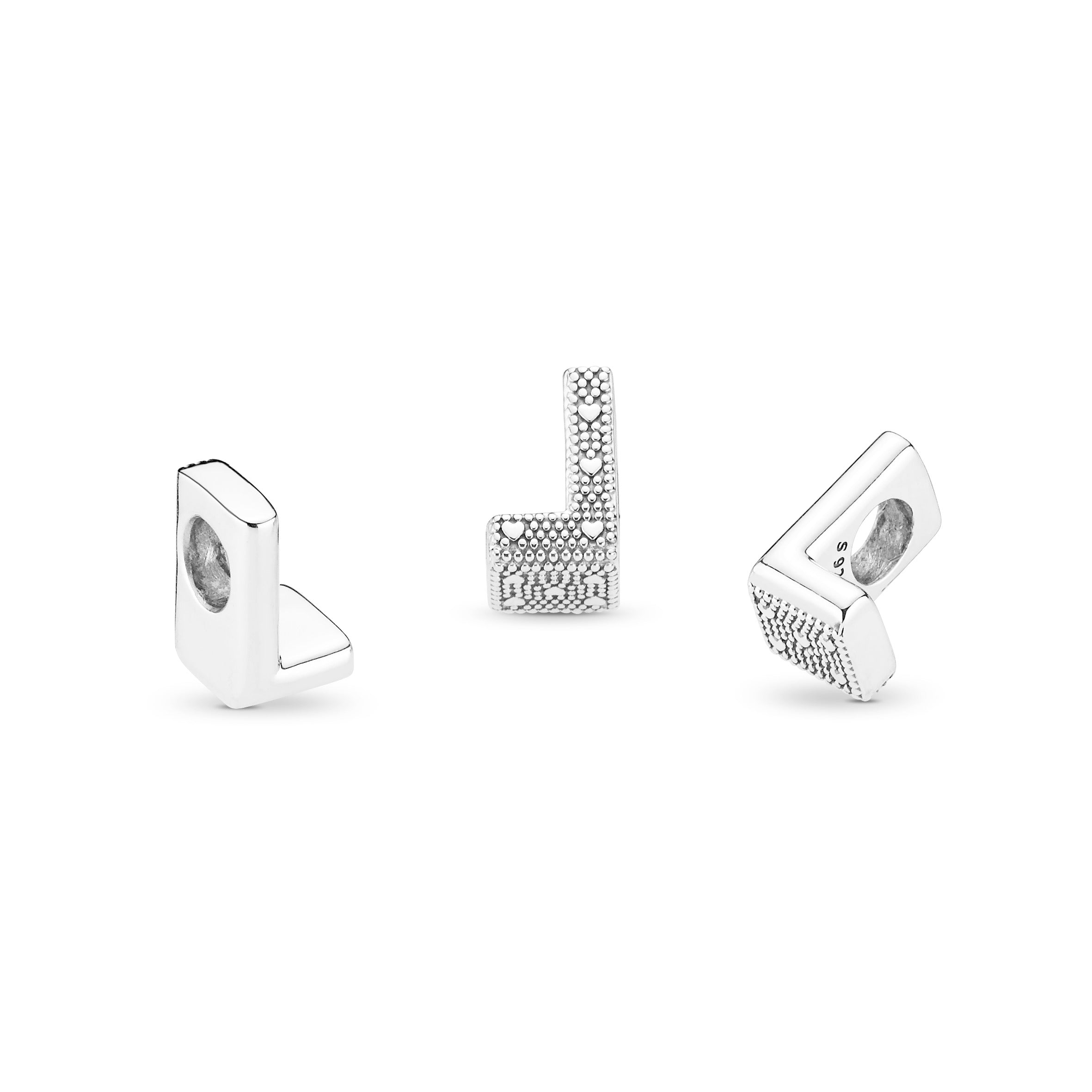 Letter L Silver Charm