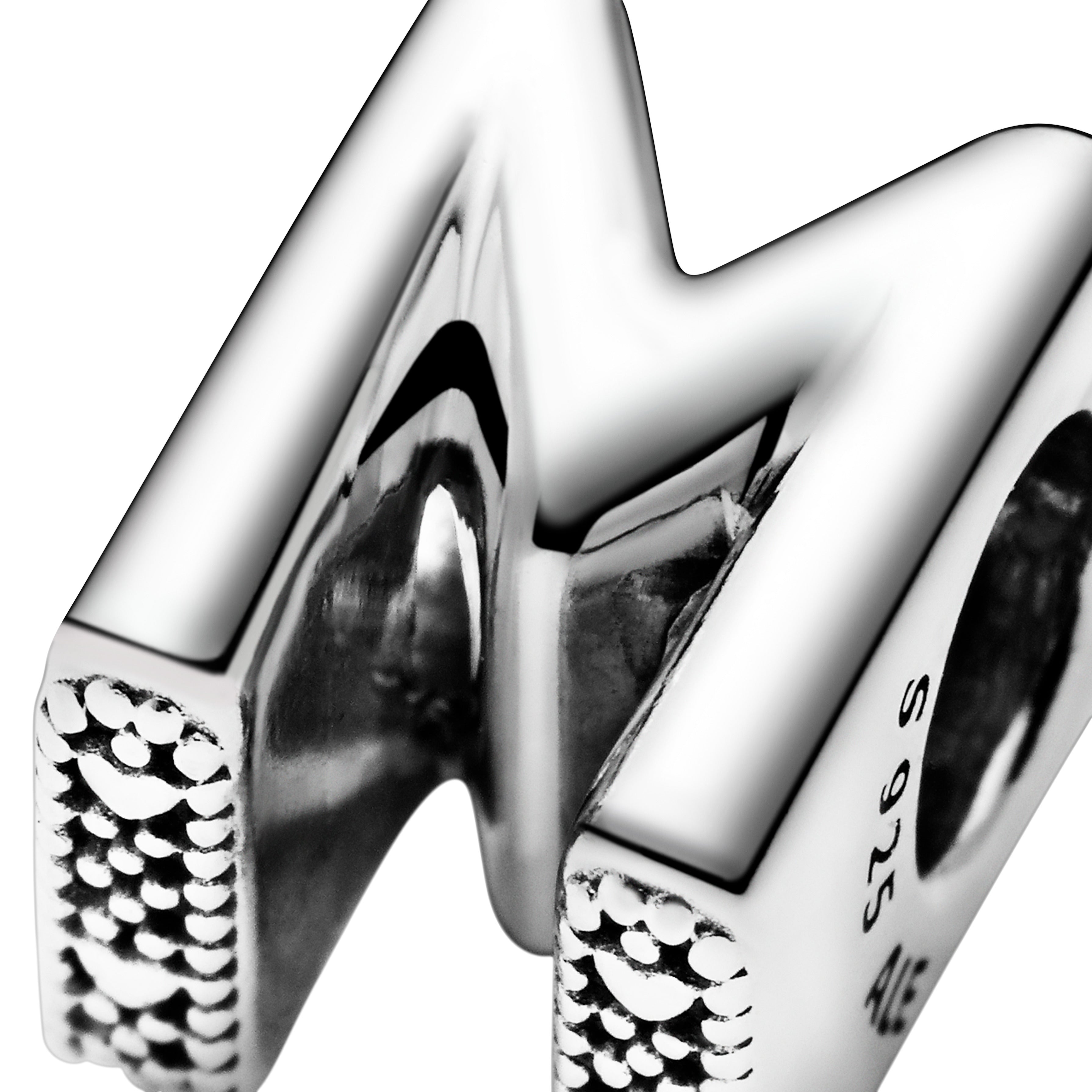 Letter M Silver Charm