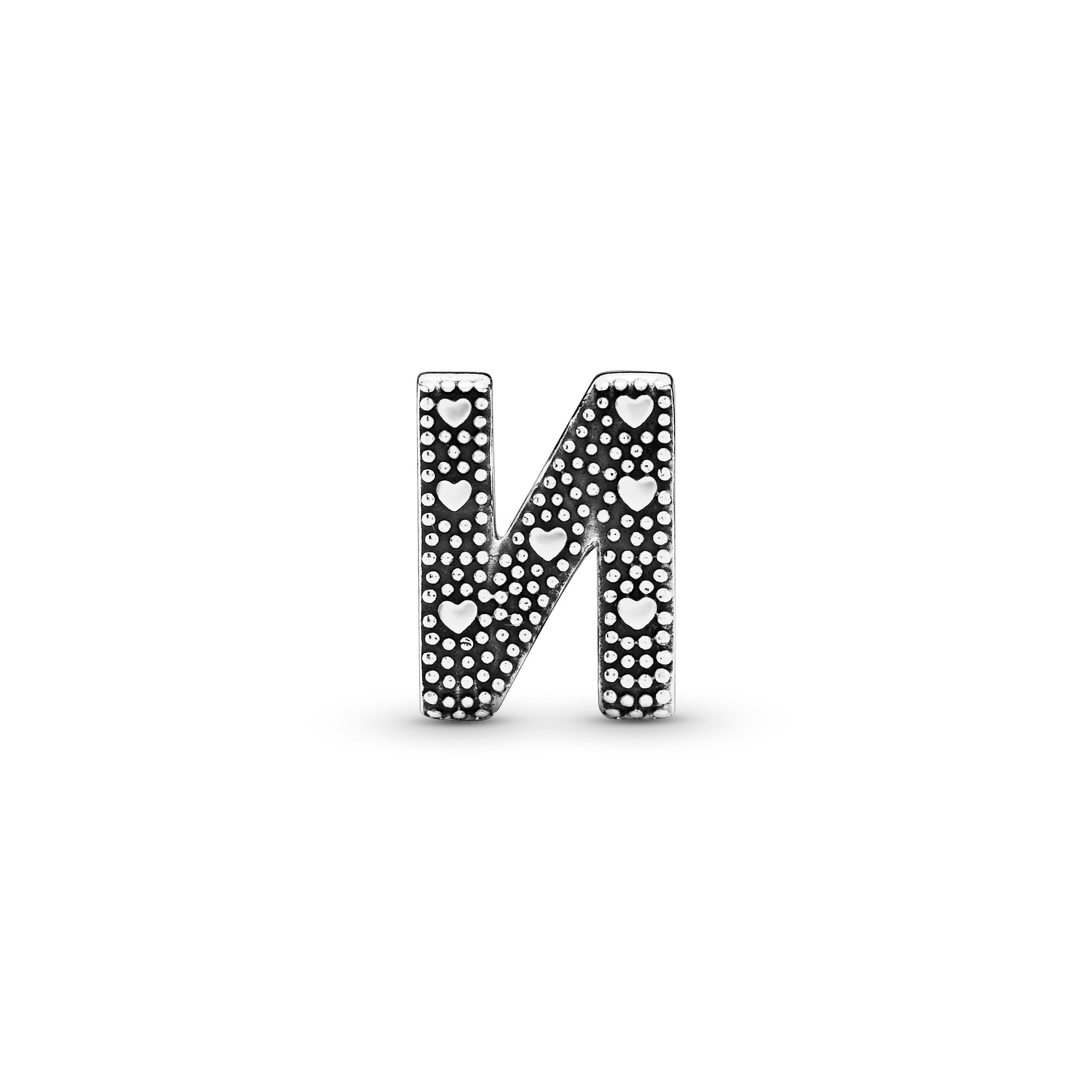 Letter N Silver Charm