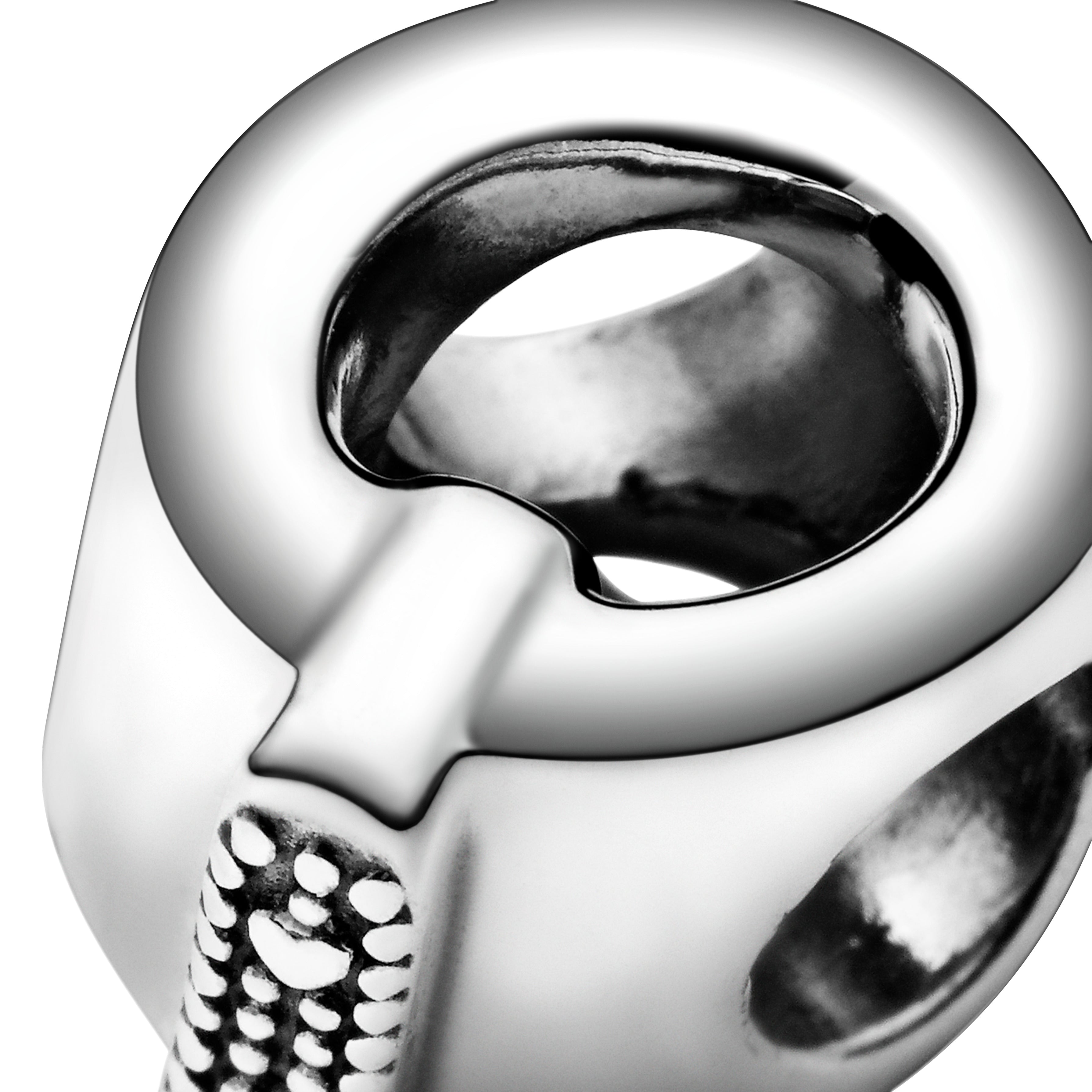 Letter Q Silver Charm