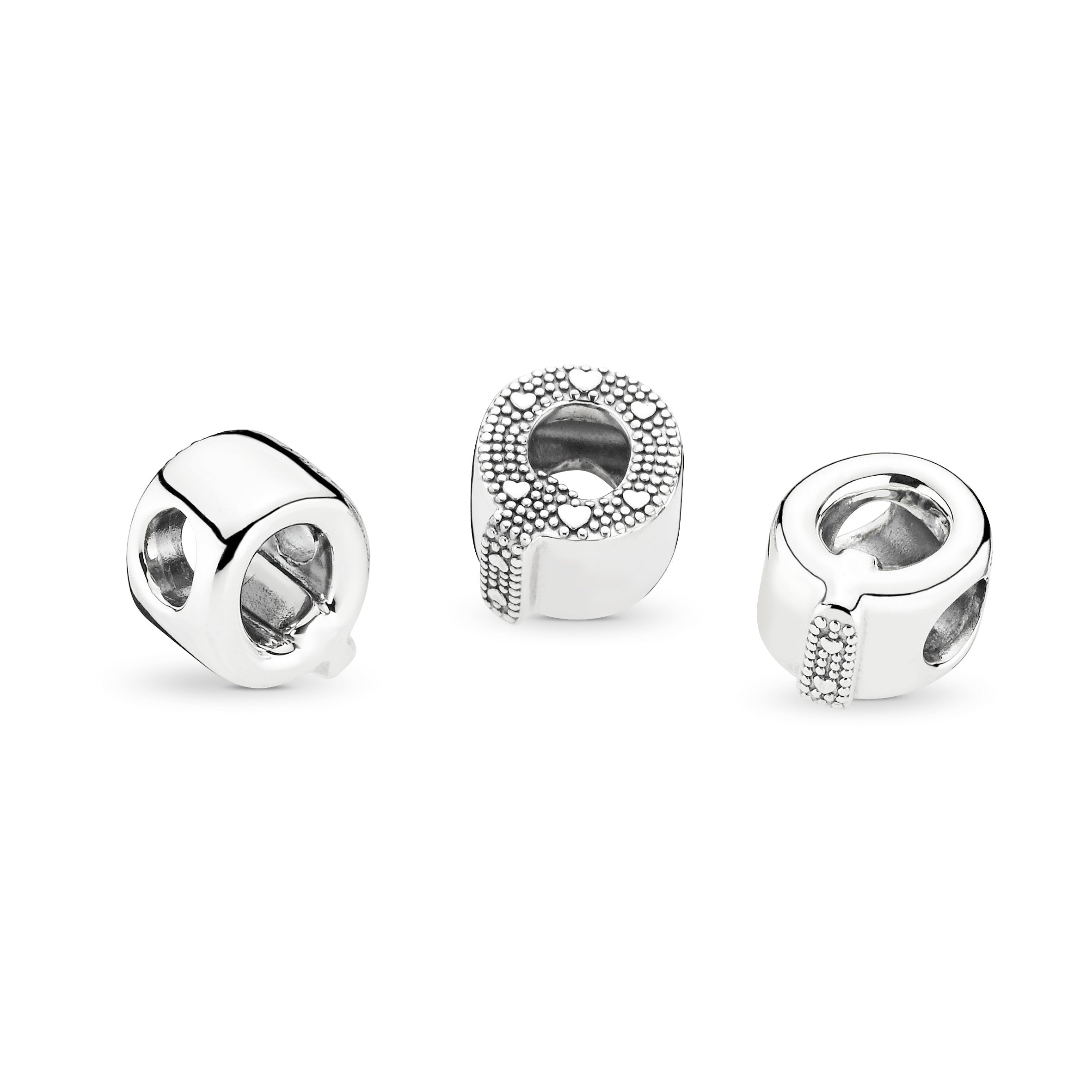 Letter Q Silver Charm