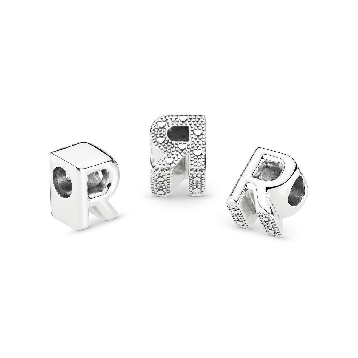 Silver Pendant R Letter R Silver Charm – Pandora Egypt