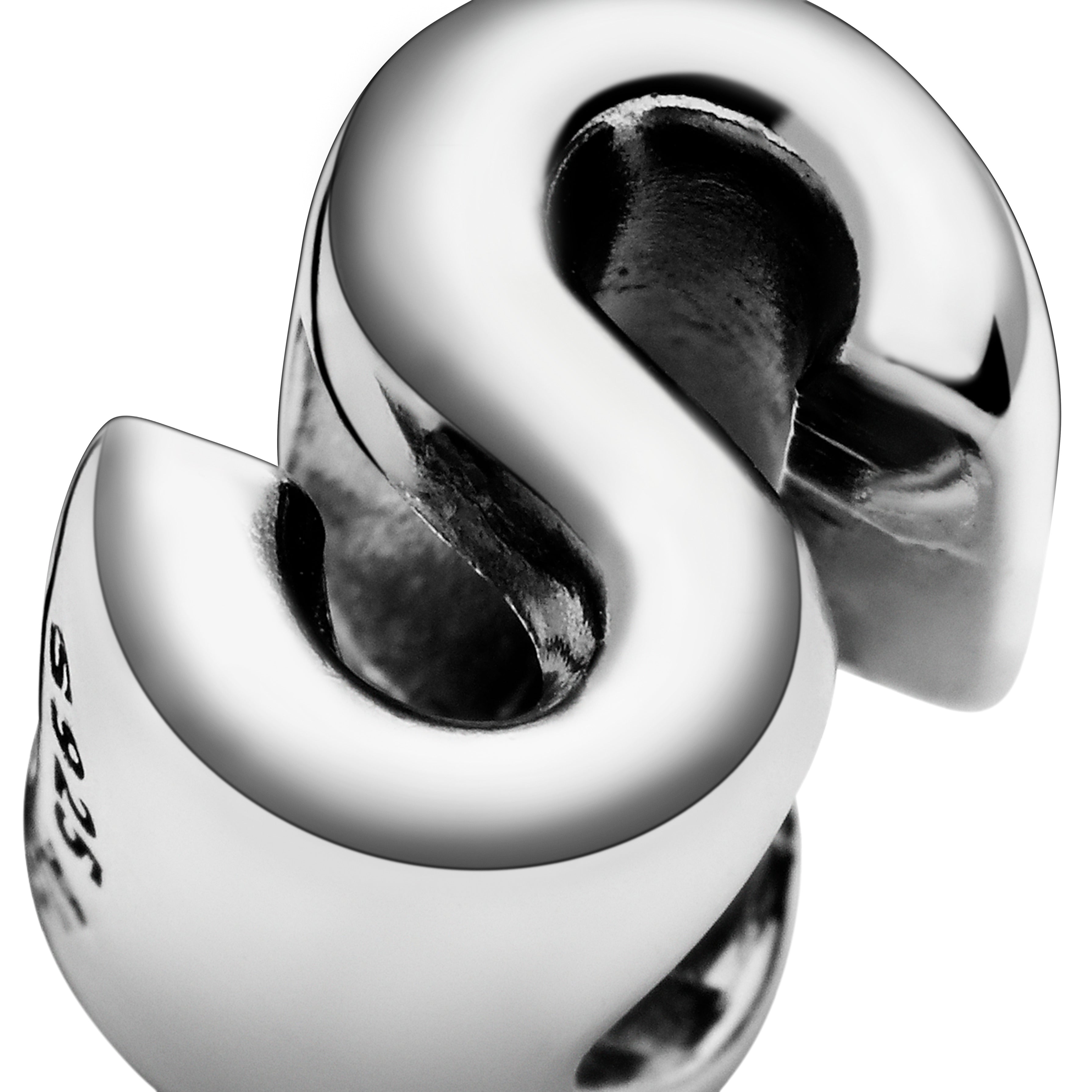 Letter S Silver Charm