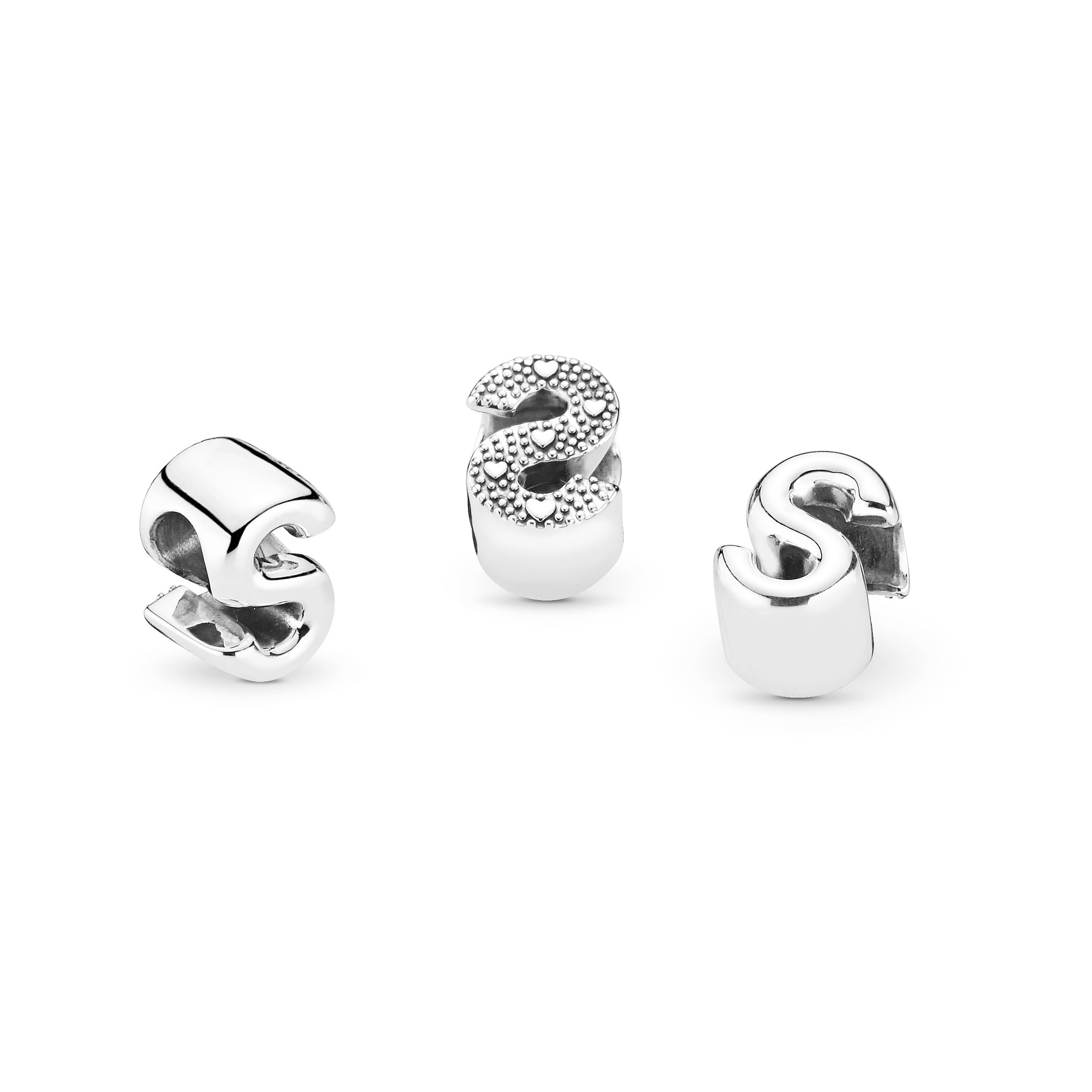 Letter S Silver Charm