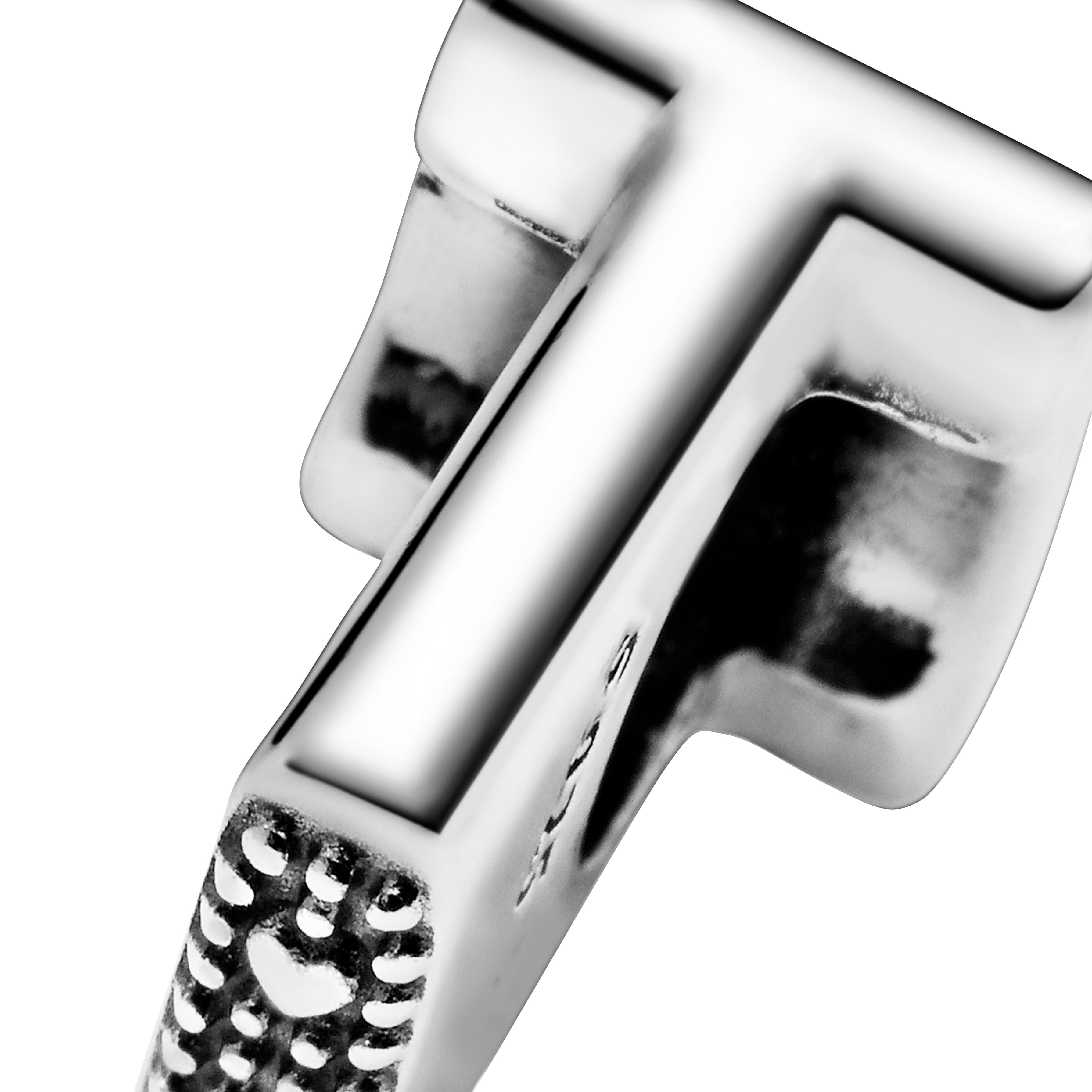 Letter T Silver Charm