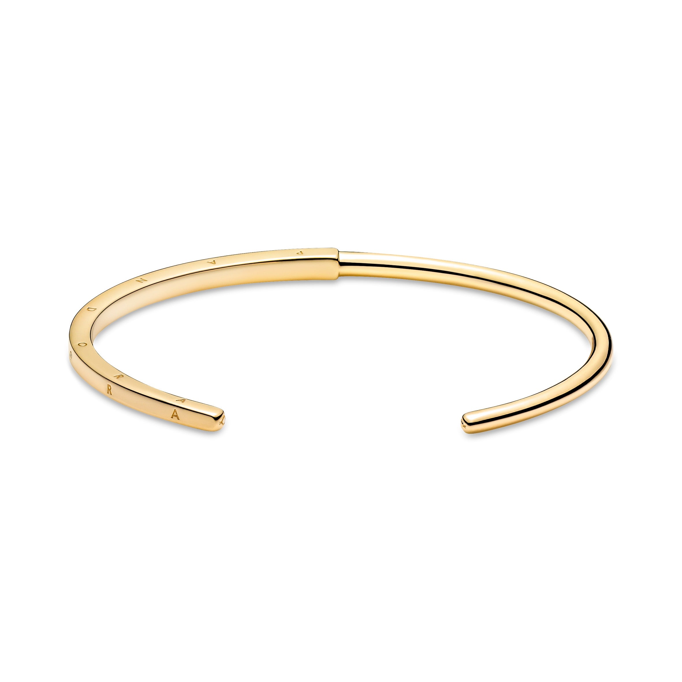 Pandora Logo 14K Gold-Plated Open Bangle