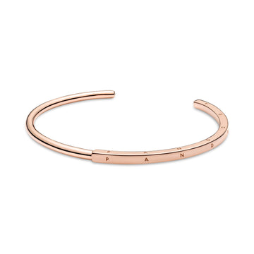 Pandora Logo 14K Rose Gold-Plated Open Bangle