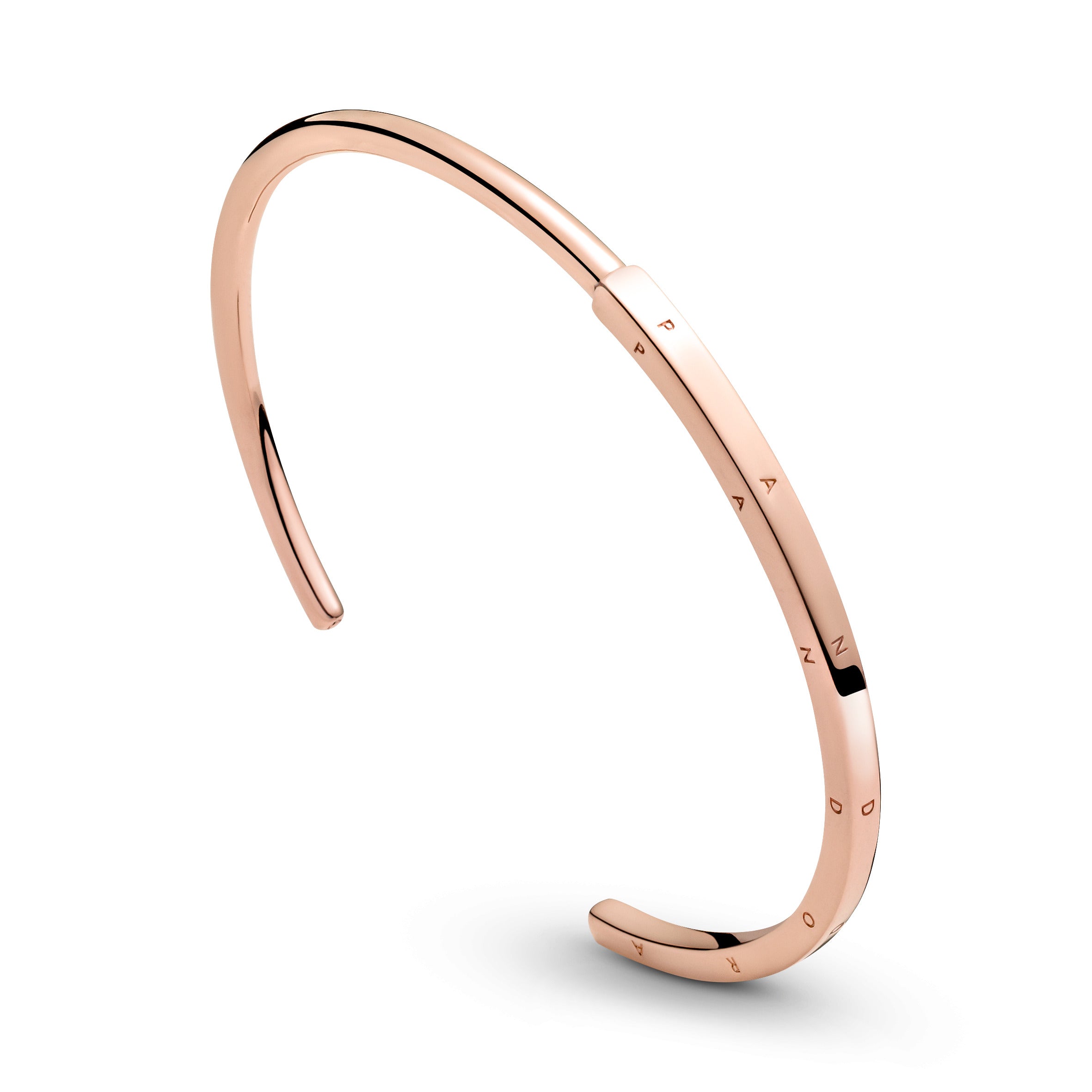 Pandora Logo 14K Rose Gold-Plated Open Bangle