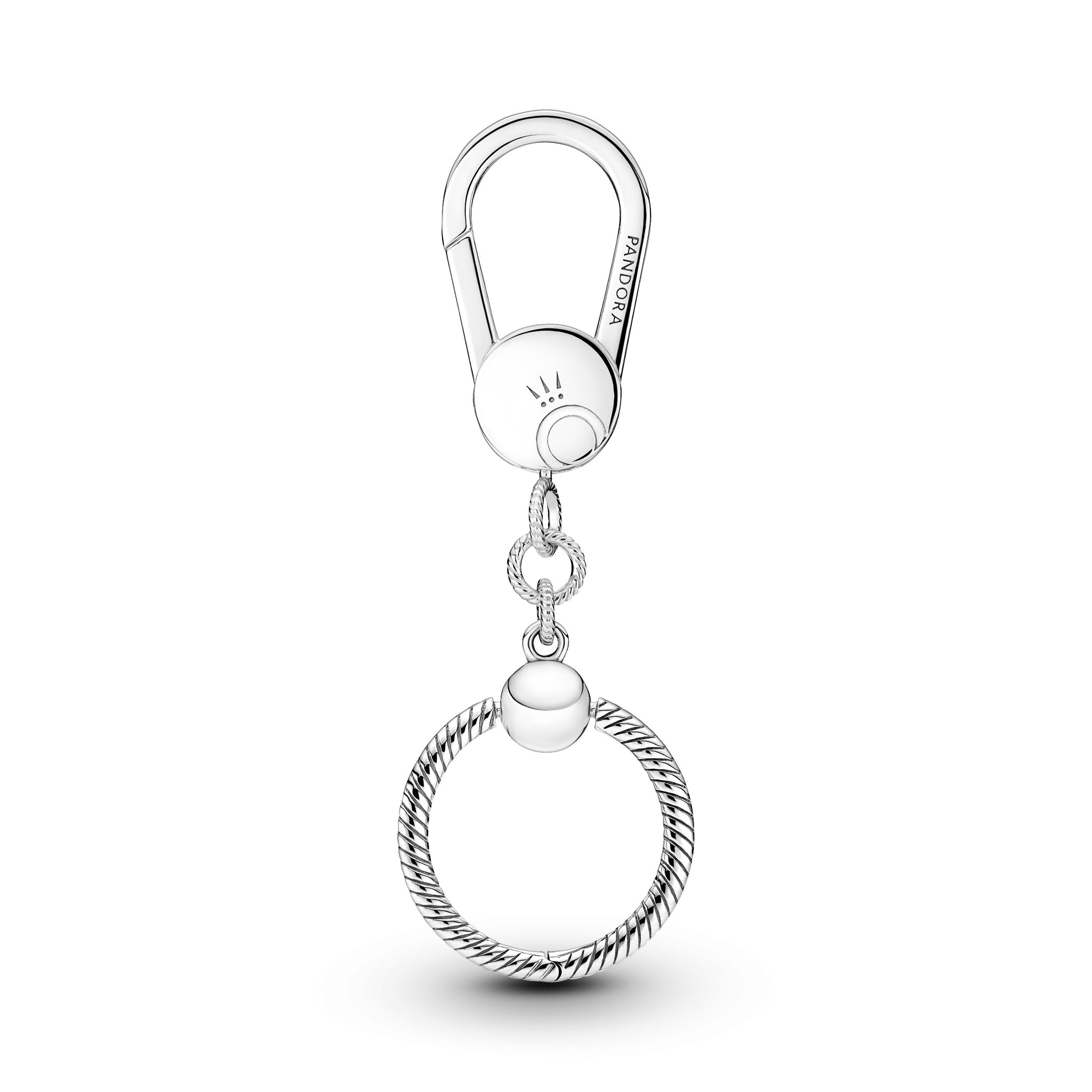 Sterling Silver Bag Charm Holder With Small Pandora O Pendant